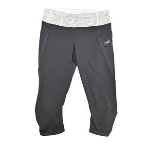 Lululemon In the Flow Crop‎ Seamless Leggings Size 6 Black